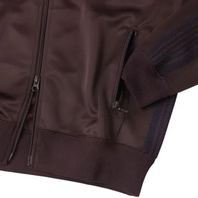 Needles Brown Poly Smooth Track Jacket In Dark Brown