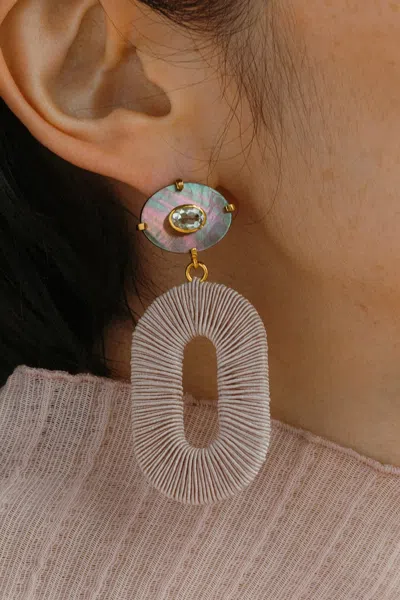 Lizzie Fortunato Adriatic Earrings In Black Pearl