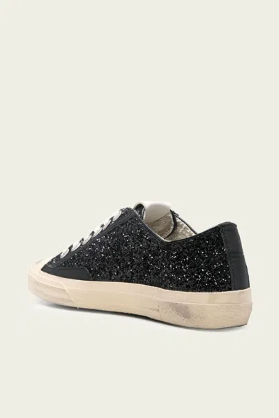 Golden Goose Women's V-star 2 Rubber Toe Glitter Upper Sneakers