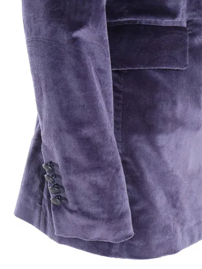 Circolo 1901 Velvet Double Breasted Jacket In Purple