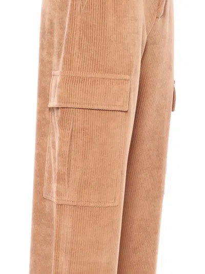 Circolo 1901 Corduroy Carpenter Pants In Brown