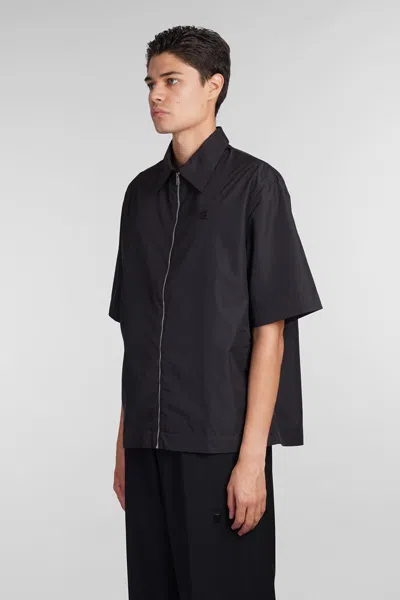 Givenchy Chemise Zippée À Détail 4g In Black