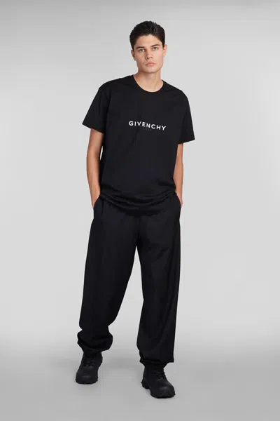 Givenchy Cotton Reverse Slim Fit T-shirt With Signature Print In Black