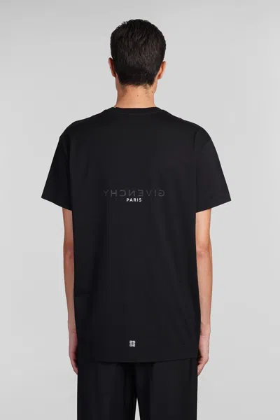 Givenchy Cotton Reverse Slim Fit T-shirt With Signature Print In Black