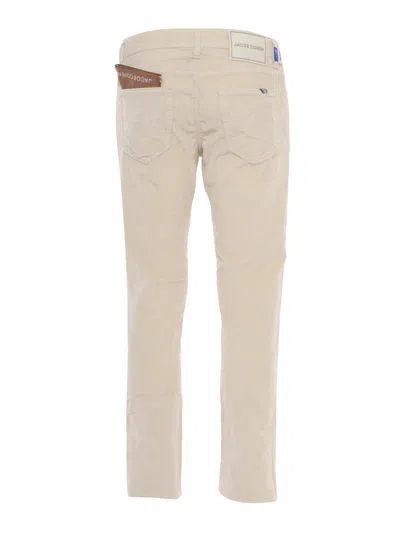 Jacob Cohen Brown 5 Pocket Trousers In White