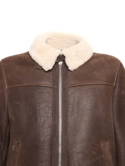 Stewart Giubbotto Garland Shearling In Brown