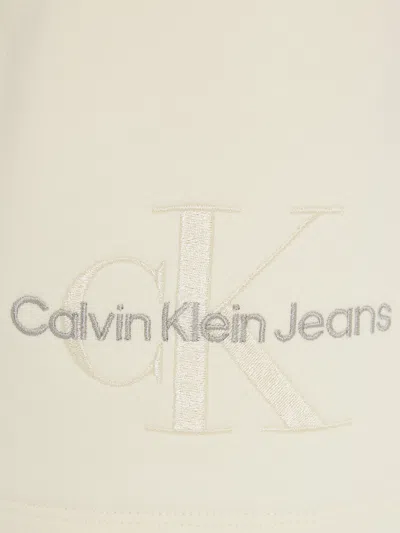 Calvin Klein Jeans Est.1978 Calvin Klein Jeans Calvin Klein Girls Monogram Embroidered Shorts In Beige