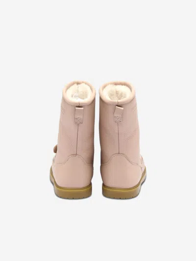 Donsje Wadudu Classic Lining Leather Boots In Pink