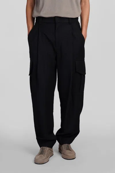 Giorgio Armani Classic Virgin Wool Pants In Black
