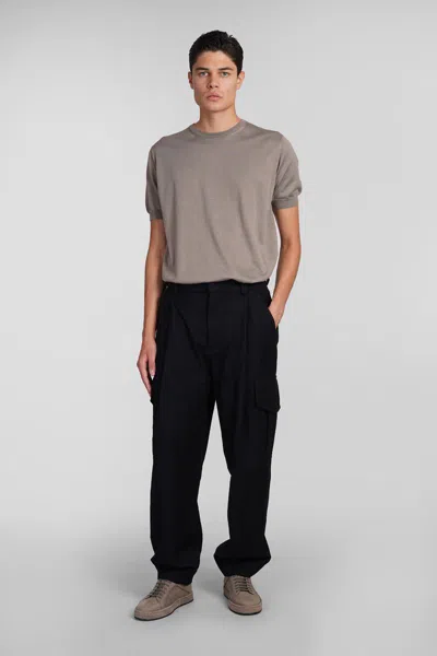 Giorgio Armani Classic Virgin Wool Pants In Black
