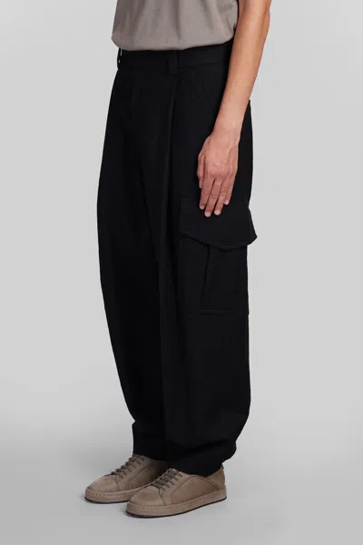 Giorgio Armani Classic Virgin Wool Pants In Black