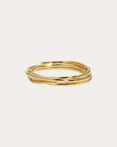 Completedworks Coil Hinged Bangle In Gold