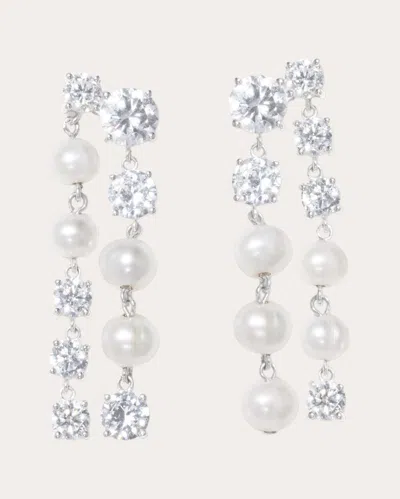 Completedworks Women's Freshwater Pearl & Cubic Zirconia Drop Earrings In White