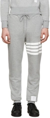 Thom Browne 4 Bar Cotton Sweatpants In Gray