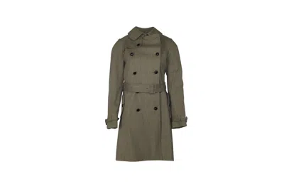 Paul & Joe Gabardine Trench Coat In Grey Cotton In Grey