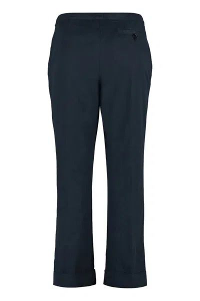 Aspesi Lightweight Cotton Trousers In Blue