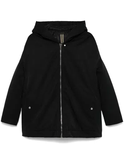 Rick Owens Drkshdw Hooded Peter Coat In Black