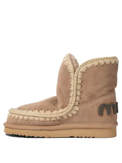 Mou Eskimo Faux Fur-lined Boots In Beige