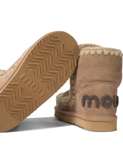 Mou Eskimo Faux Fur-lined Boots In Beige