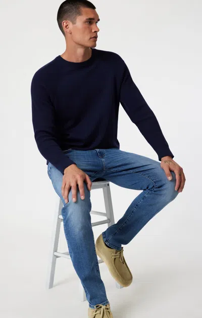 Mavi Jake Slim Leg In Mid Brushed Nashville In Medium Blue