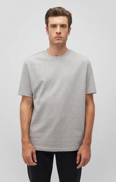 Mavi Short Sleeve T-shirt In Light Grey Melange In Grey