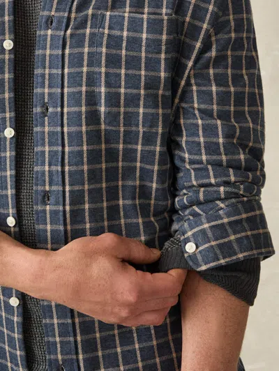 Faherty Coastline Knit Shirt In Twilight Check