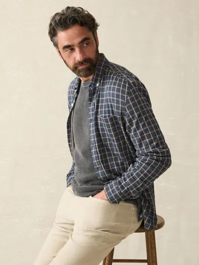 Faherty Coastline Knit Shirt In Twilight Check