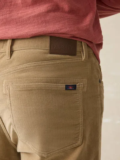 Faherty Stretch Terry Corduroy 5-pocket Pants In Barley