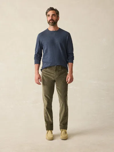 Faherty Stretch Terry Corduroy 5-pocket Pants In Surplus Olive
