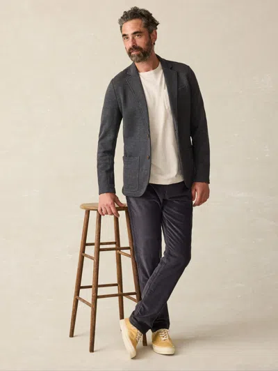 Faherty Stretch Terry Corduroy 5-pocket Pants In Washed Charcoal