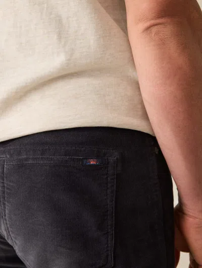 Faherty Stretch Terry Corduroy 5-pocket Pants In Washed Charcoal