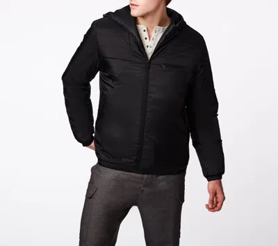 Bernardo Men's Performance Quilted Hoodie In Black