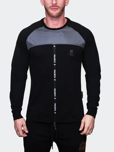 Stamina Sweater Mixfabrics Black In Black