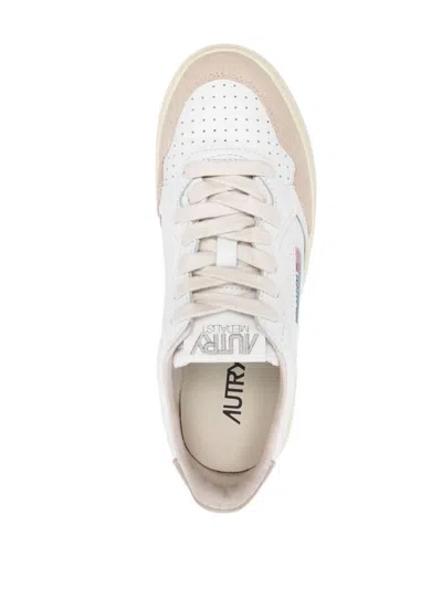 Shop Autry Calf Leather 'medalist' Sneakers In White