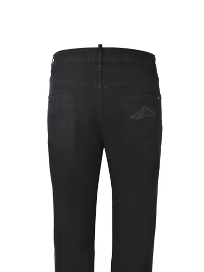 Dsquared2 Cotton Cargo Trouser With Logo Patch In Black
