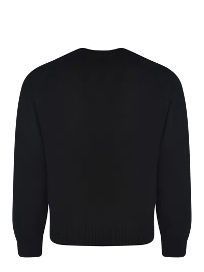 Dsquared2 Logo-print Knitted Jumper In Black