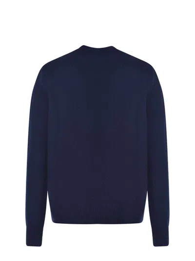 Dsquared2 Crewneck Knit Sweater In Blue