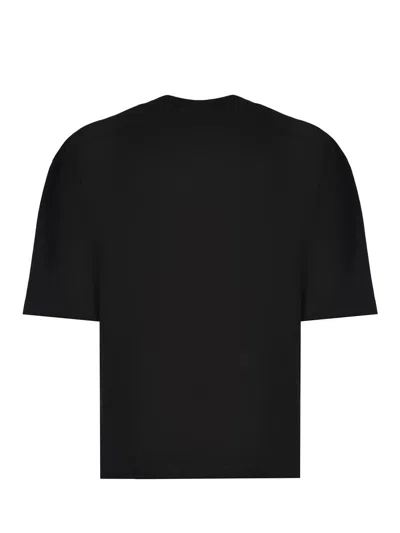 Dsquared2 Loose Fit Black Jersey T-shirt With Contrasting Logo In Black