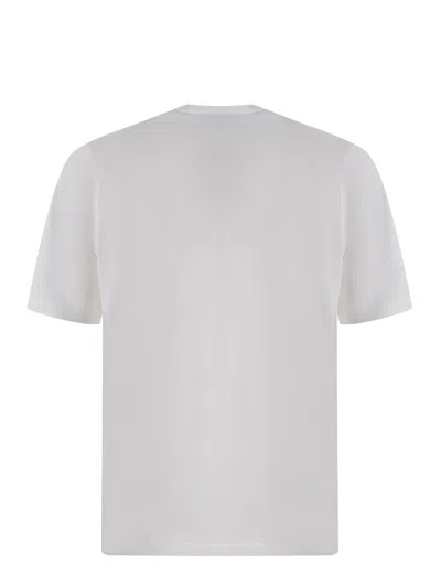 Dsquared2 Solid Color Cool Fit Crew-neck T-shirt With Printed Logo In White
