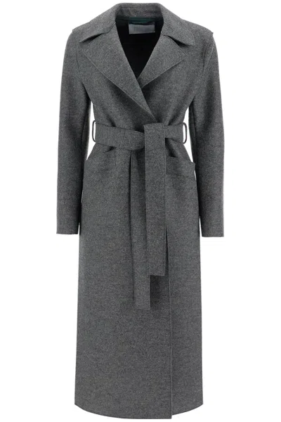 HARRIS WHARF LONDON LONG COAT IN PRESSED WOOL 