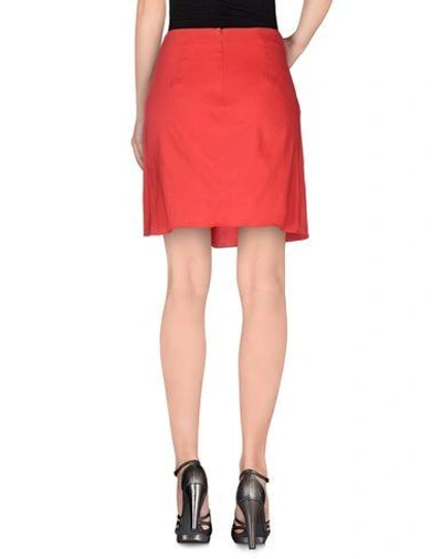 Shop Emporio Armani Knee Length Skirt In Red