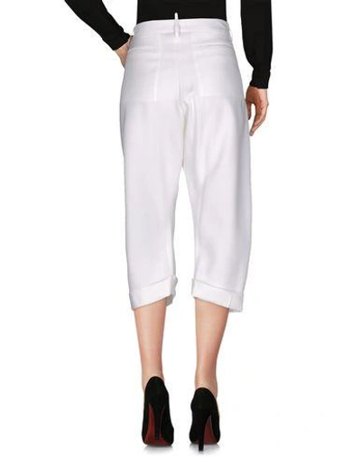 Shop Dsquared2 Cropped Pants & Culottes In Ivory