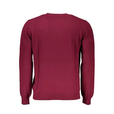 Harmont & Blaine Chic Pink Crew Neck Sweater With Contrast Details In Red