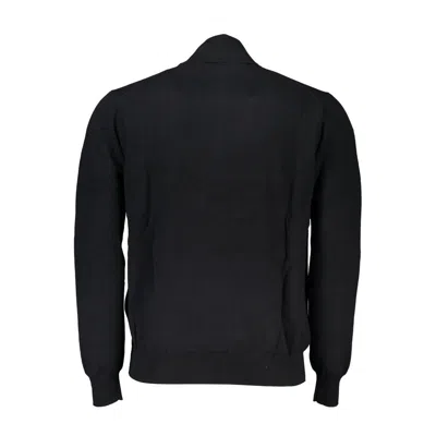 Harmont & Blaine Elegant Half-zip Sweater With Embroidered Detail In Black
