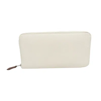 Pre-owned Hermes Hermès Silk'in White Leather Wallet  ()