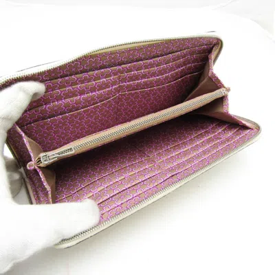 Pre-owned Hermes Hermès Silk'in White Leather Wallet  ()
