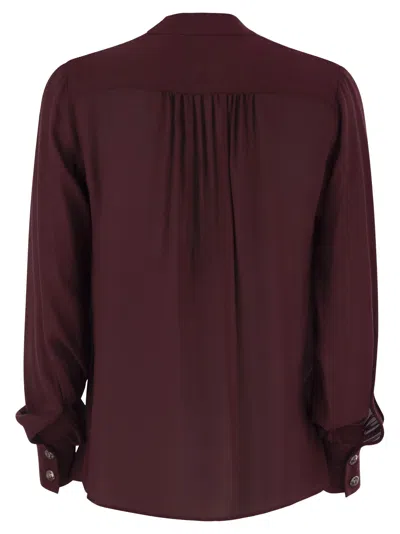 Elisabetta Franchi Logo Metal Detail Collar Shirt