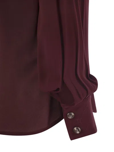 Elisabetta Franchi Logo Metal Detail Collar Shirt