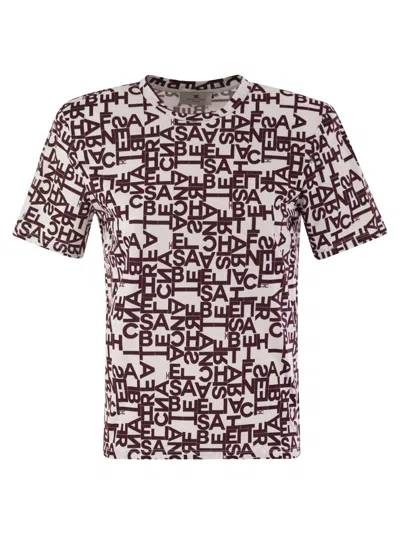 Elisabetta Franchi Lettering Jersey T-shirt Small