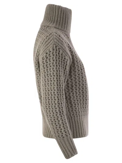 Herno Cardigan In Alpaca And Wool Yarn